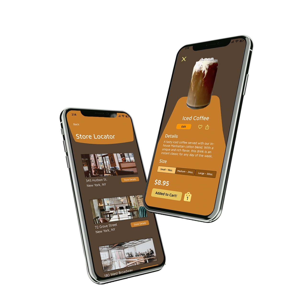 The Grind Cafe App — Personal project