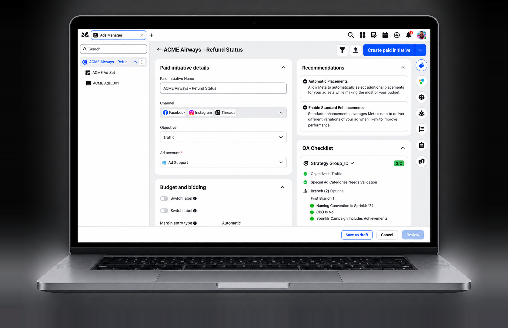 Ads Manager revamp — Sprinklr